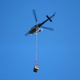 ESSE delivery by crane on water