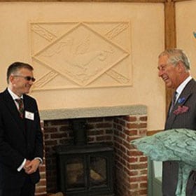 Prince Charles with his new ESSE Stove