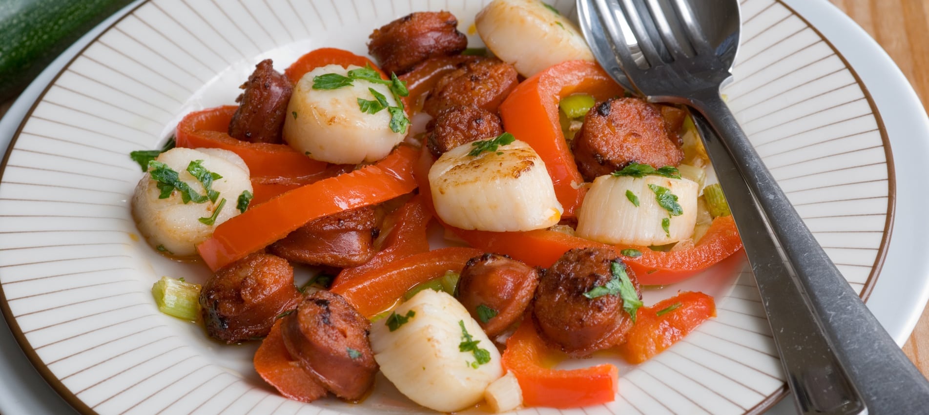 Scallops with chorizo recipe ESSE