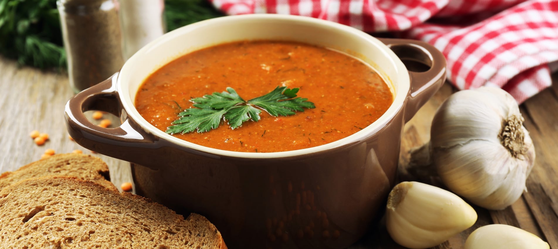 Spicy lentil soup with cumin and tomato recipe ESSE