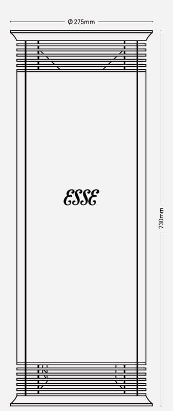 ESSE vector line drawing dimensions