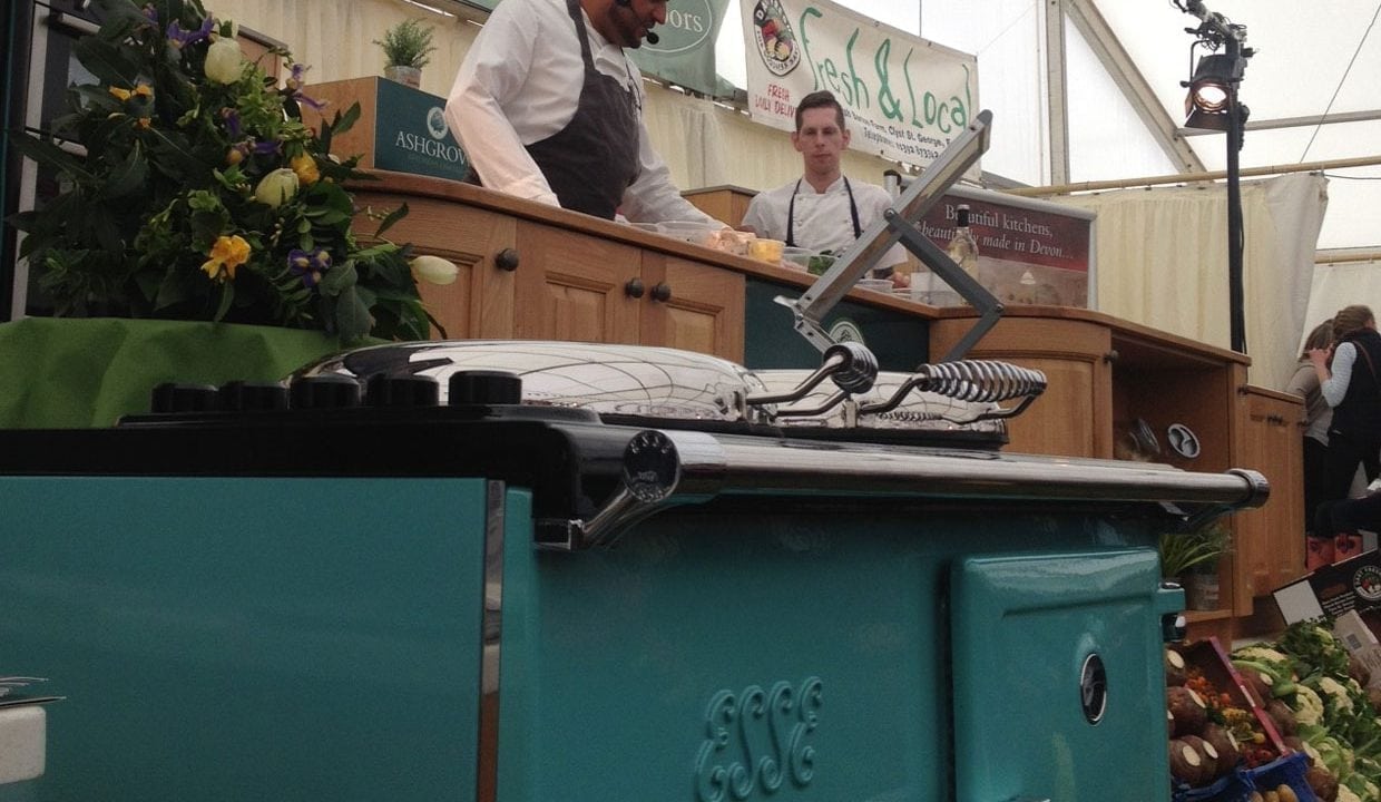 powder blue esse range cooker at Toby's Garden Festival