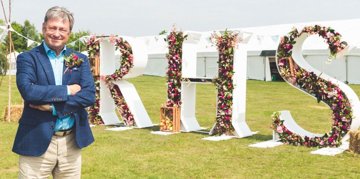 rhs large flowered letters with alan tithmarsh