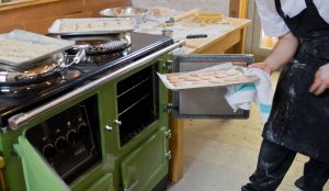 baking cookies on ESSE electric range cooker