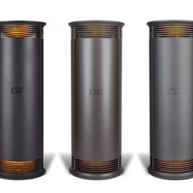 ESSE Vector portable electric heater in Graphite, Rose and Silverstone finishes