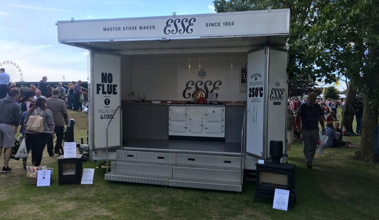 ESSE cooker show trailer with stoves