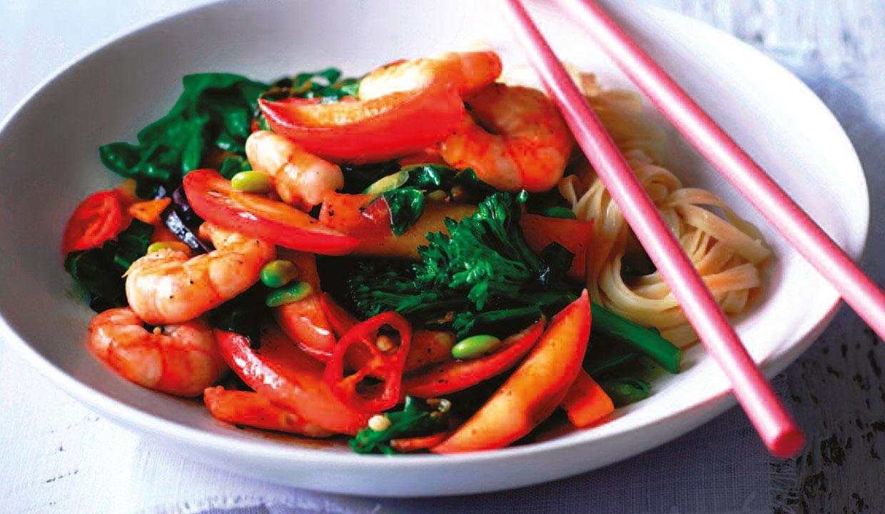 ESSE cooked Hot, Sour and Sweet Prawn Stir Fry