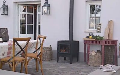 garden stove patio dining area