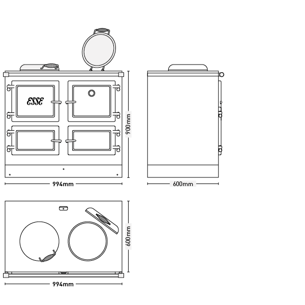 The ESSE 990 is a stunning induction range cooker