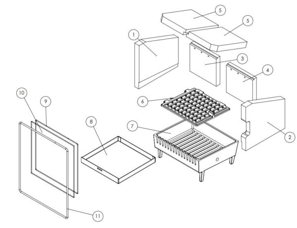 Consumbable Parts Drawing for 525 550