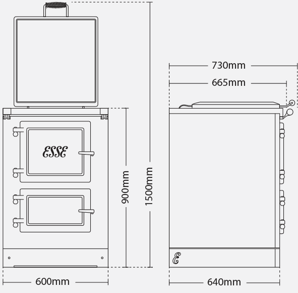 ESSE 600 X Dimensions