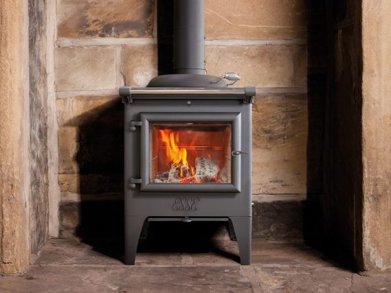 Cast Iron Stove with Oven | Cast Iron Fireplace | Baking Stove Cooker Stove Warming Stove | Tiny House Stove Cabin Stove (Grey Cast Iron Cooker Stove)