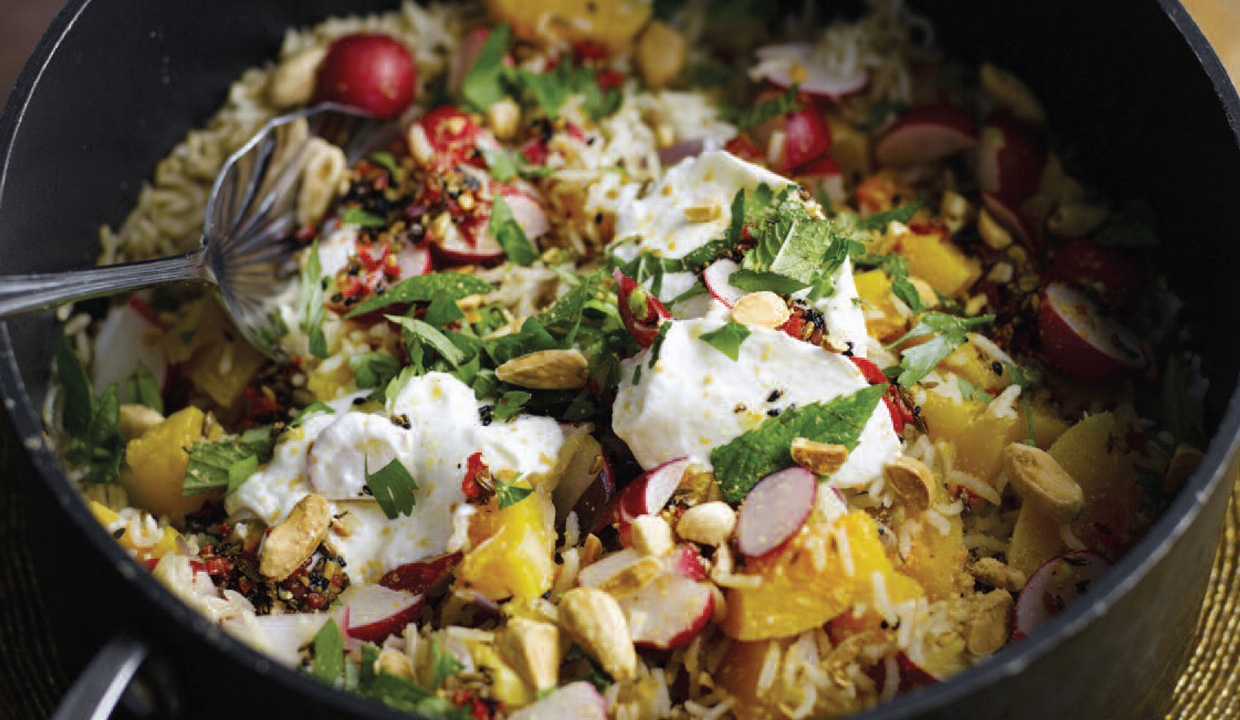 Bonfire night Pumpkin Pilaf with Almonds