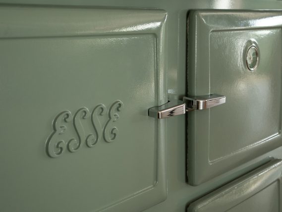 ESSE 1000 X sage door logo angled