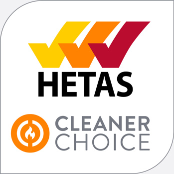 HETAS Cleaner Choice approved logo square