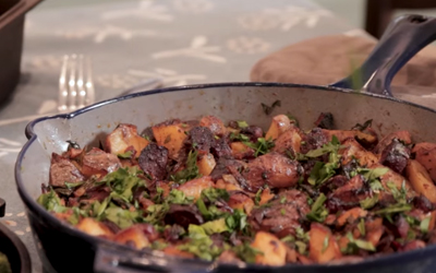 Potato and chorizo hash cooked on the ESSE cast iron hotplate video cover