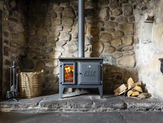 esse lightheart large stone fireplace