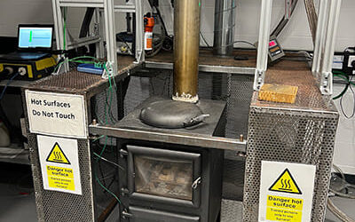 ESSE Bakeheart on emissions test at Manchester University