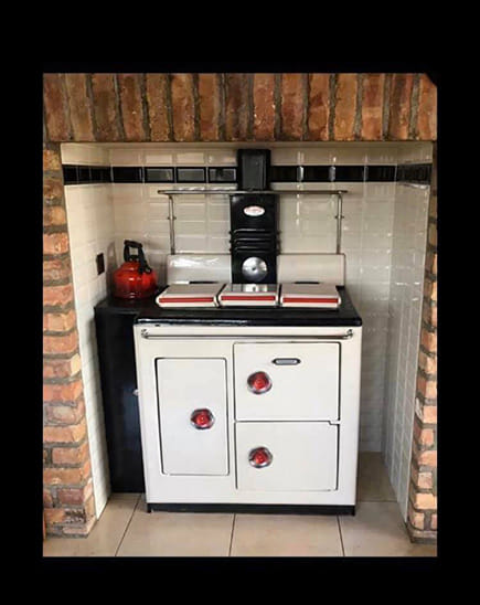 esse century white fireplace