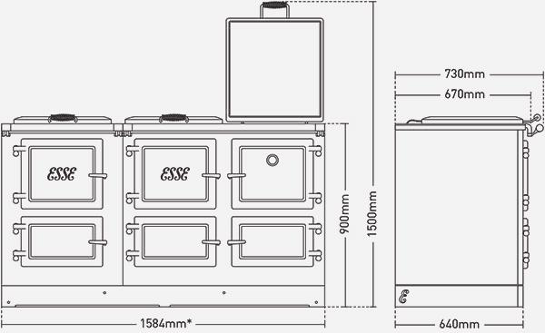 ESSE 1600 X Line Drawing