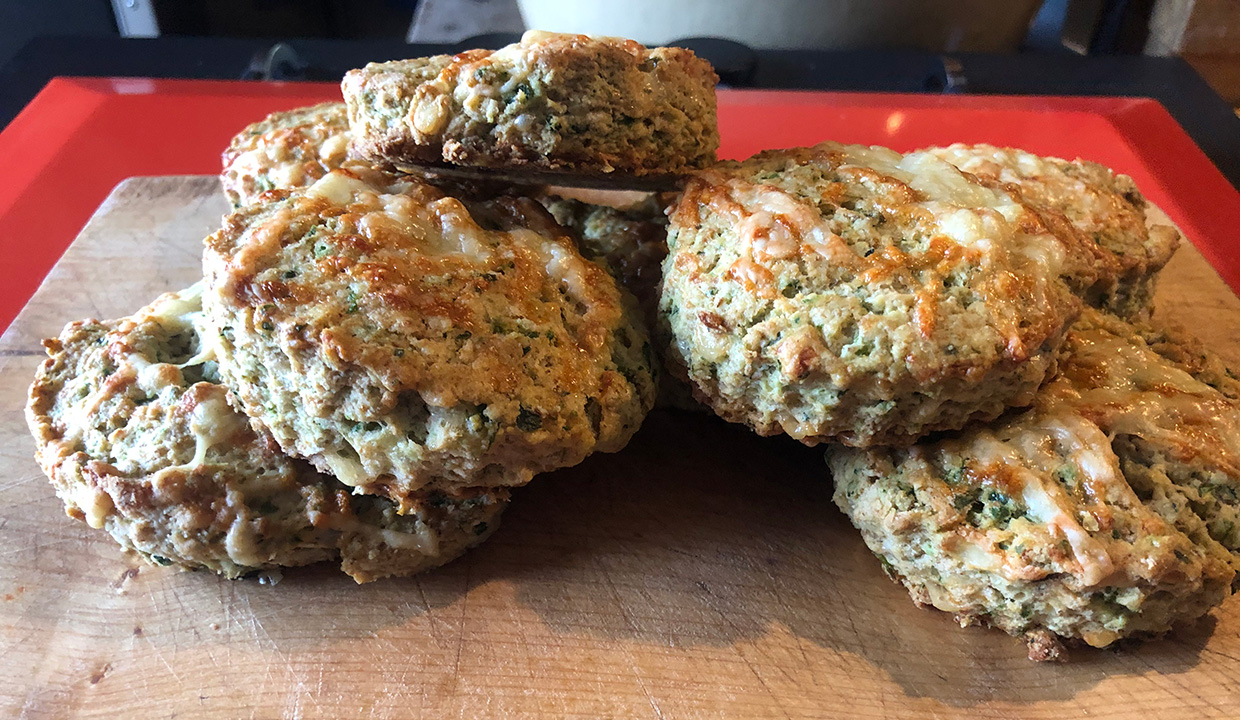 esse baked wild garlic and cheese scones