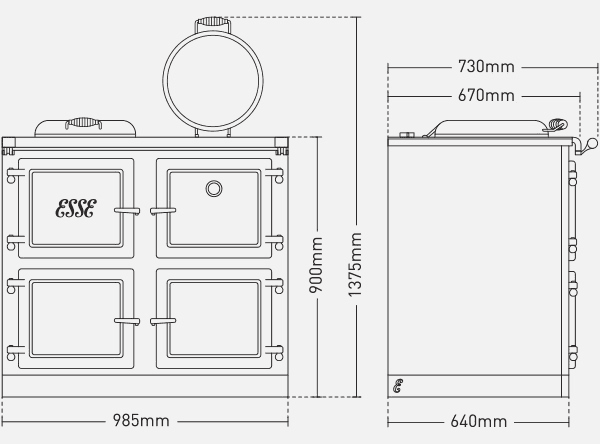 ESSE 100 T PRO line drawing