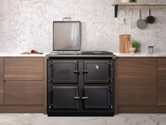 ESSE 1000 X Pro matt black kitchen bolster lid open