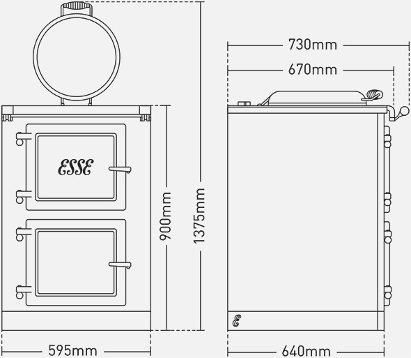 ESSE 600 X PRO line drawings