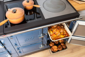 esse 1600 x model electric range cooker shadow baking top angled